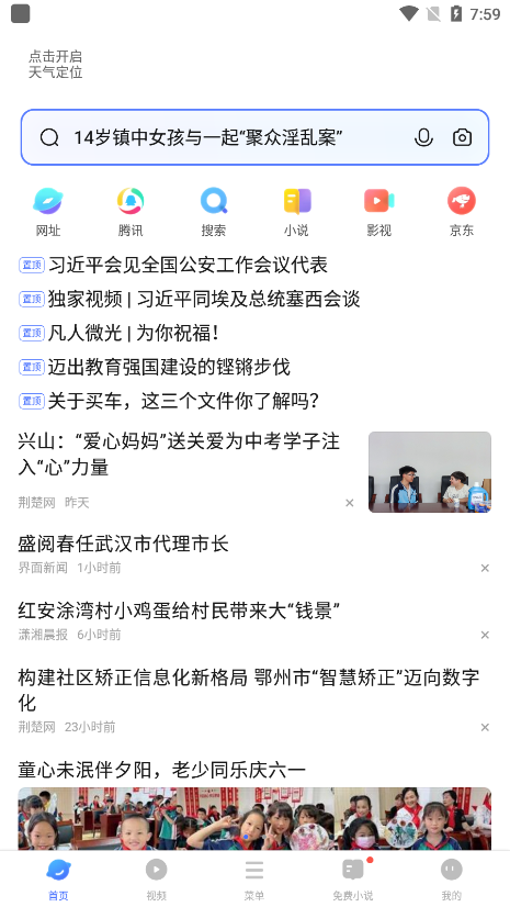 vivo浏览器搜索窗口展示图
